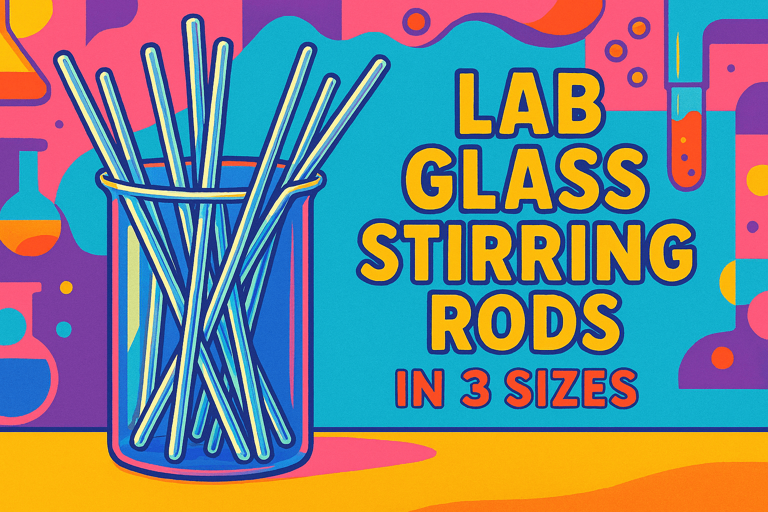 Lab Glass Stirring Rods - TN LAB Supply
