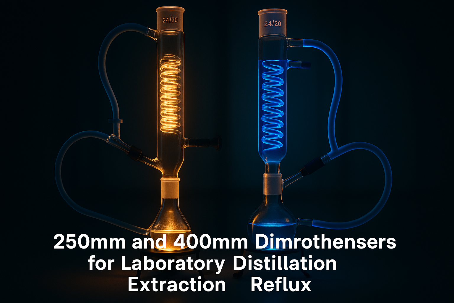 Laboratory Dimroth Reflux Condensers Borosilicate Glass