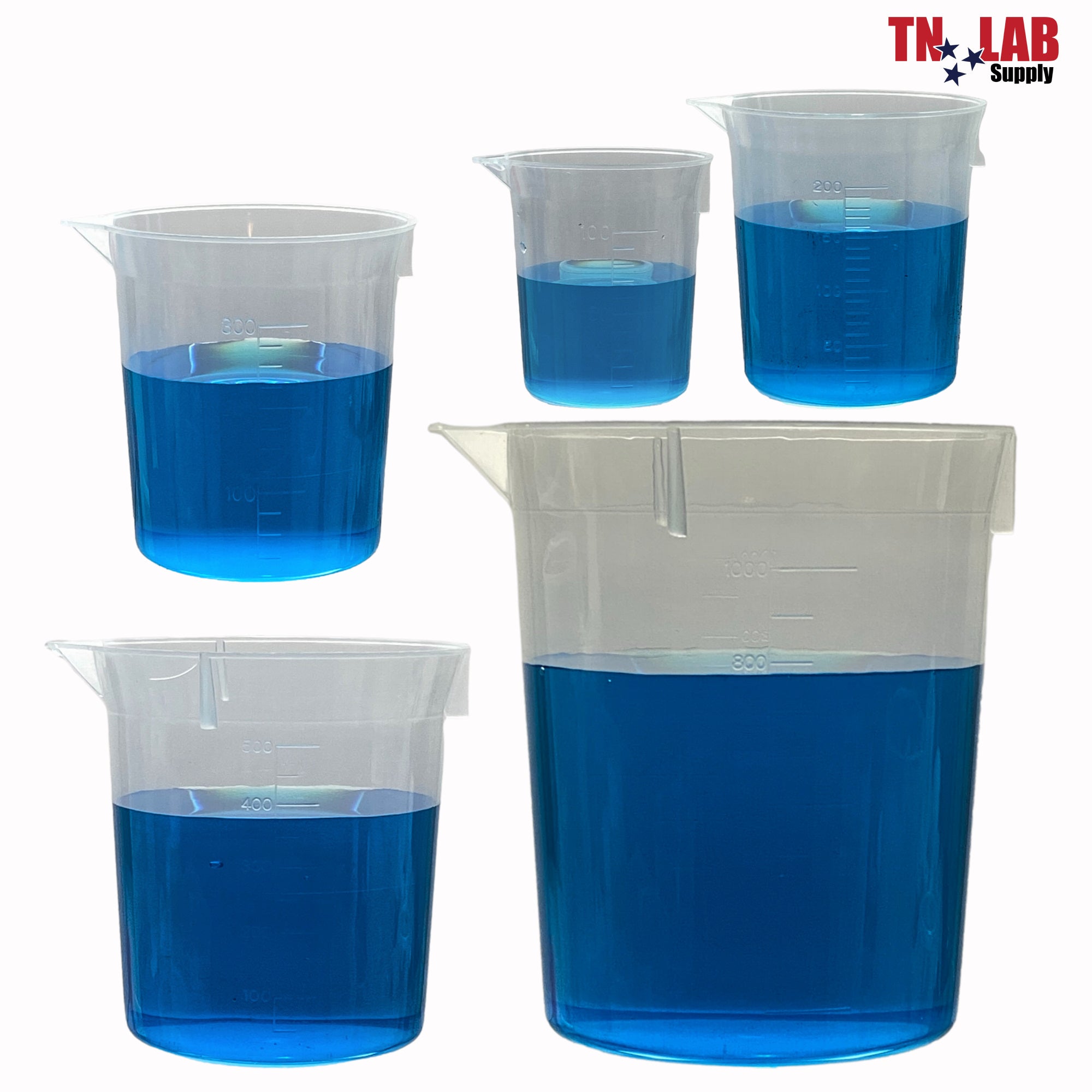 Beakers Polypropylene Plastic Low Cost and Lab Quality - TN LAB Supply