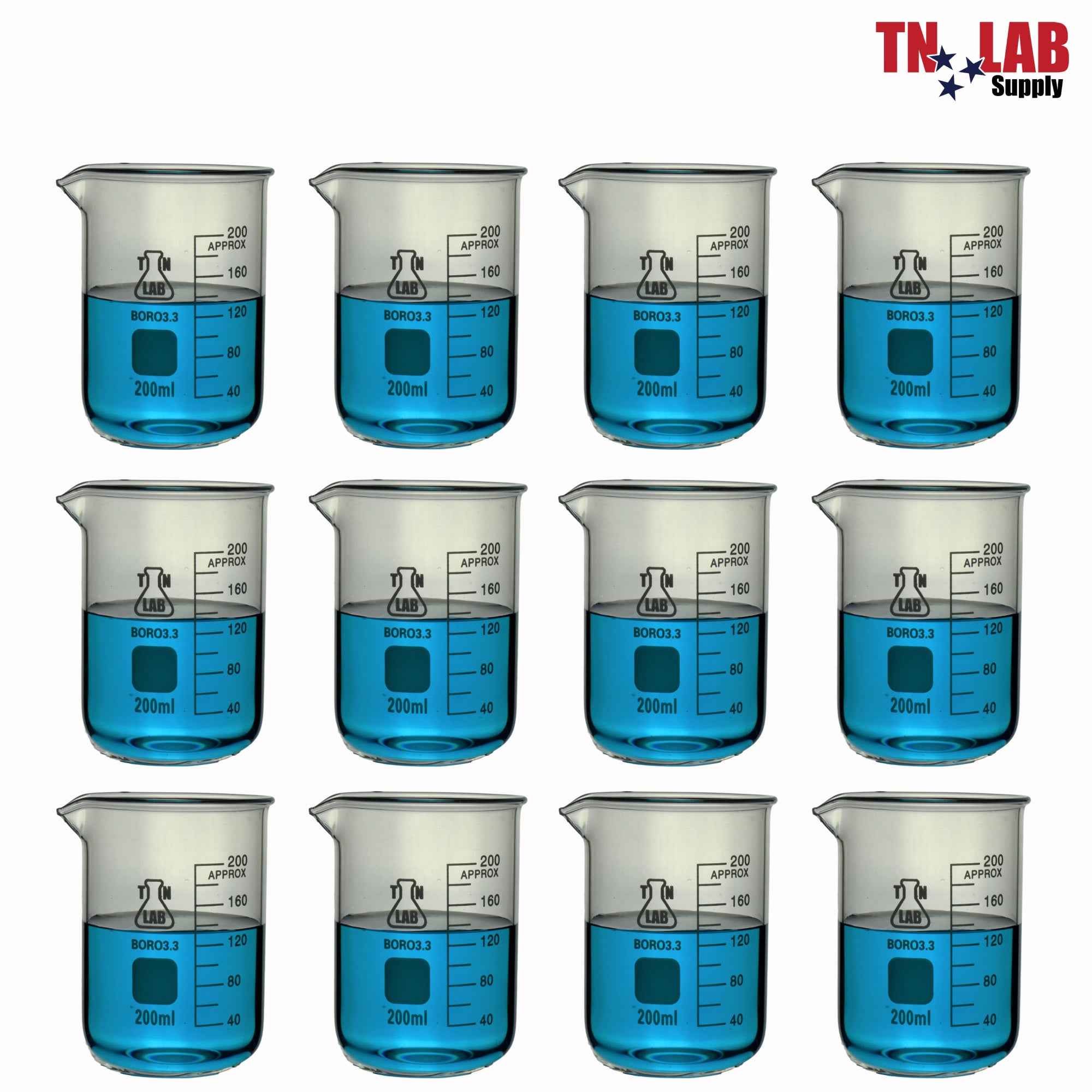 Beaker Borosilicate Glass with Graduations 200ml
