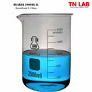 TN LAB Supply 2L 2000ml Beaker Borosilicate 3.3 Glass