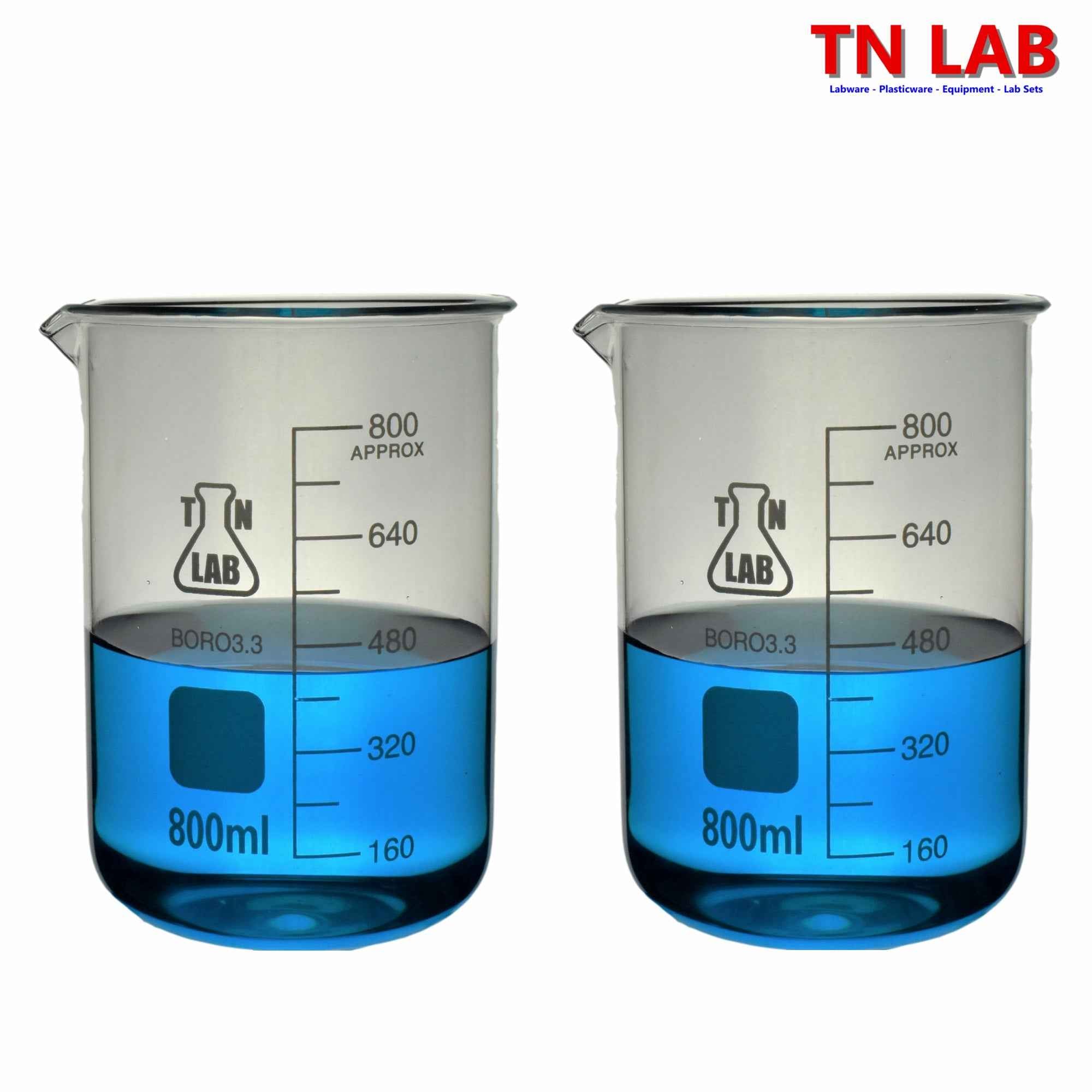 Beaker Borosilicate Glass with Graduations 800ml