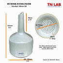TN LAB Supply 100mm Buchner Funnel Porcelain Ceramic Dimensions