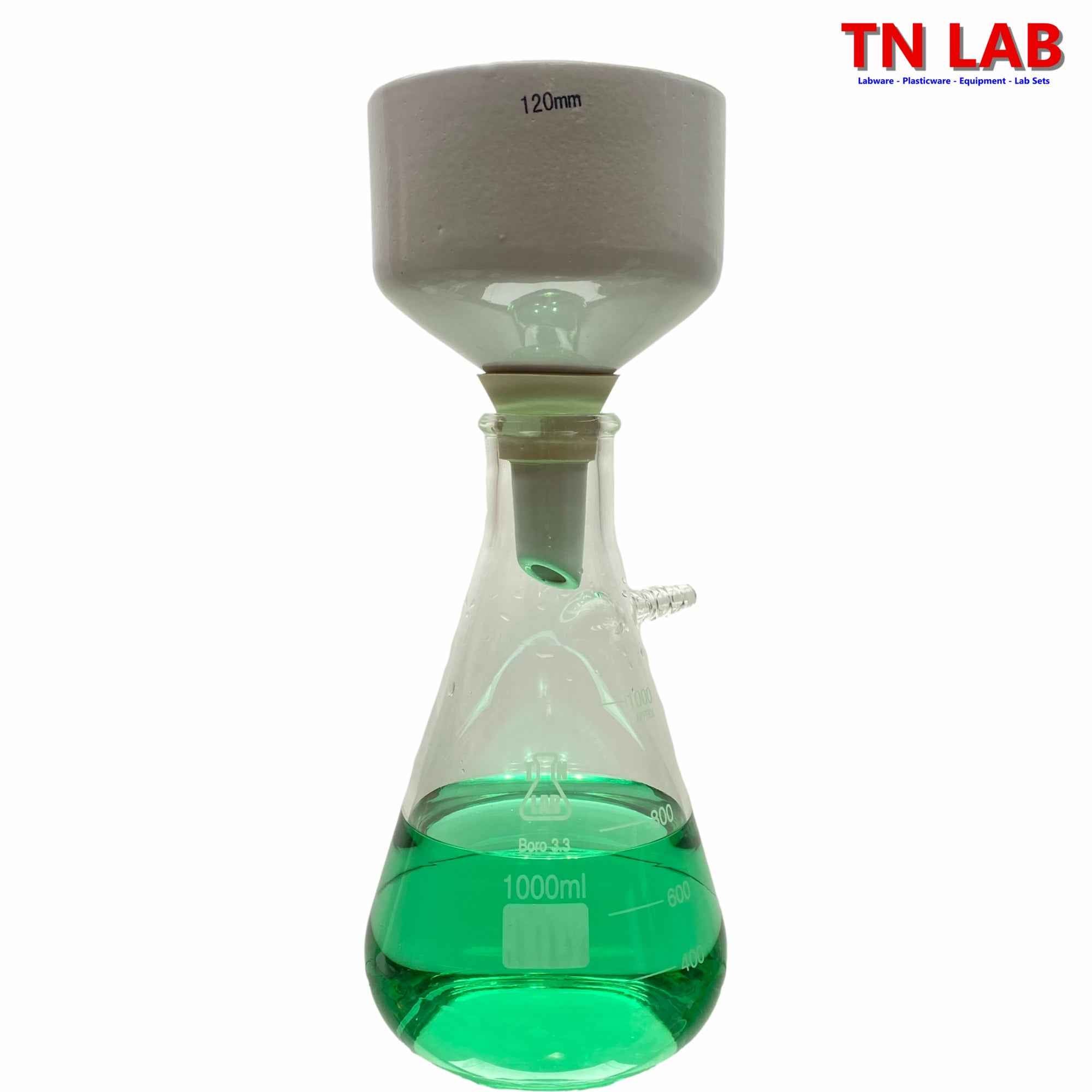 Buchner Funnel Kit Filter Flask SET 120mm Funnel and 1000ml 1L Vacuum Flask