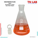 TN LAB Erlenmeyer Flask Borosilicate 3.3 Glass with Tapered Glass Stopper 500ml