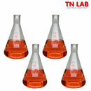 TN LAB 3000ml 3L Erlenmeyer Conical Flask Borosilicate 3.3 Glass 4-Pack