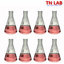 TN LAB 500ml Erlenmeyer Conical Flask Borosilicate 3.3 Glass 8-Pack