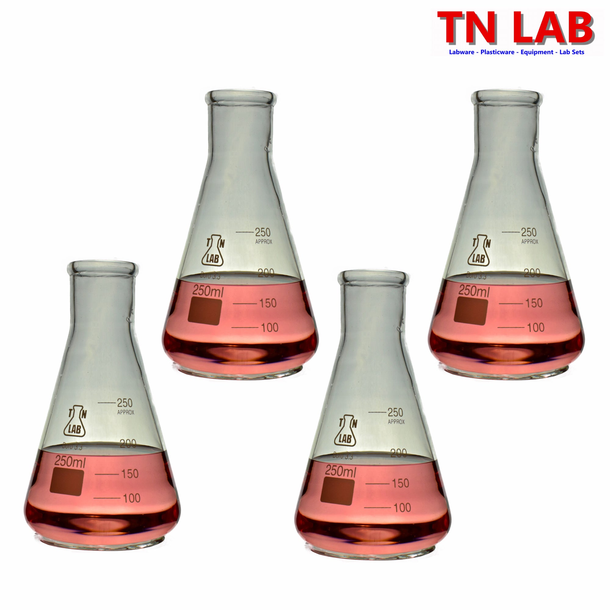 Erlenmeyer Flask Borosilicate Glass Conical Flask 250ml