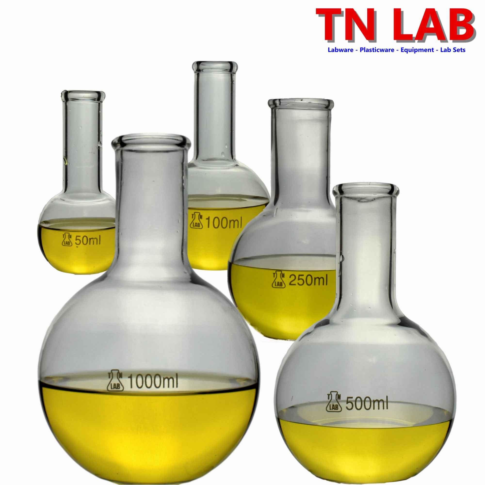 Flat Bottom Boiling Flask 5-Piece SET 50-100-250-500-1000ml