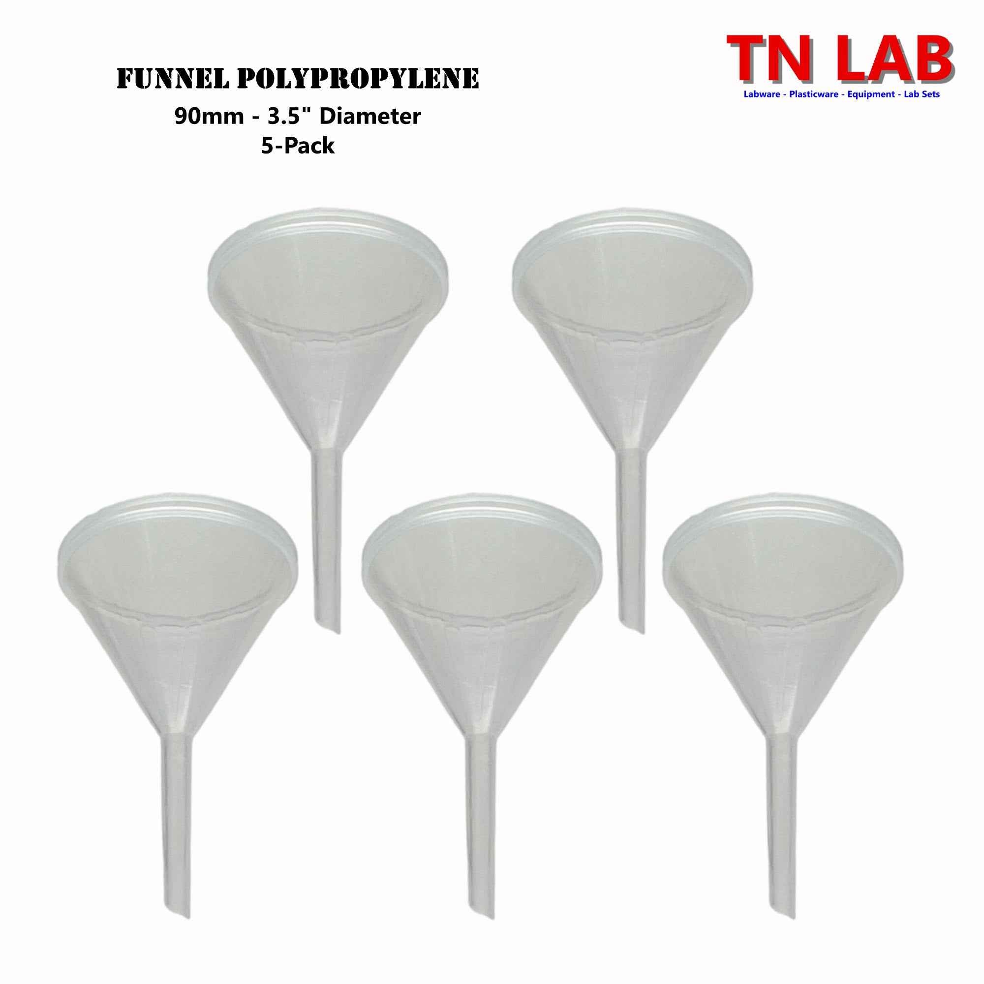 Funnel Polypropylene Short Stem 90 mm