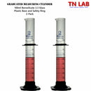 TN LAB Supply 100ml Graduated Measuring Cylinder Borosilicate 3.3 Glass 2-Pack