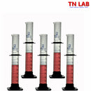 TN LAB Supply 100ml Graduated Measuring Cylinder Borosilicate 3.3 Glass 5-Pack