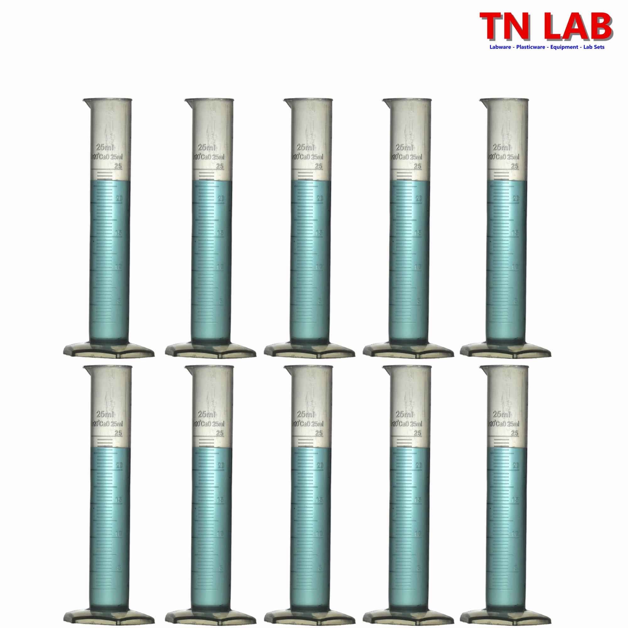 Graduated Measuring Cylinder Polypropylene Plastic 25ml