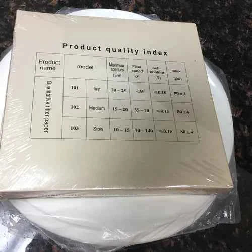 Filter Paper 11-15 Micron Qualitative Slow Size: 7-9-11-12.5-14-18cm
