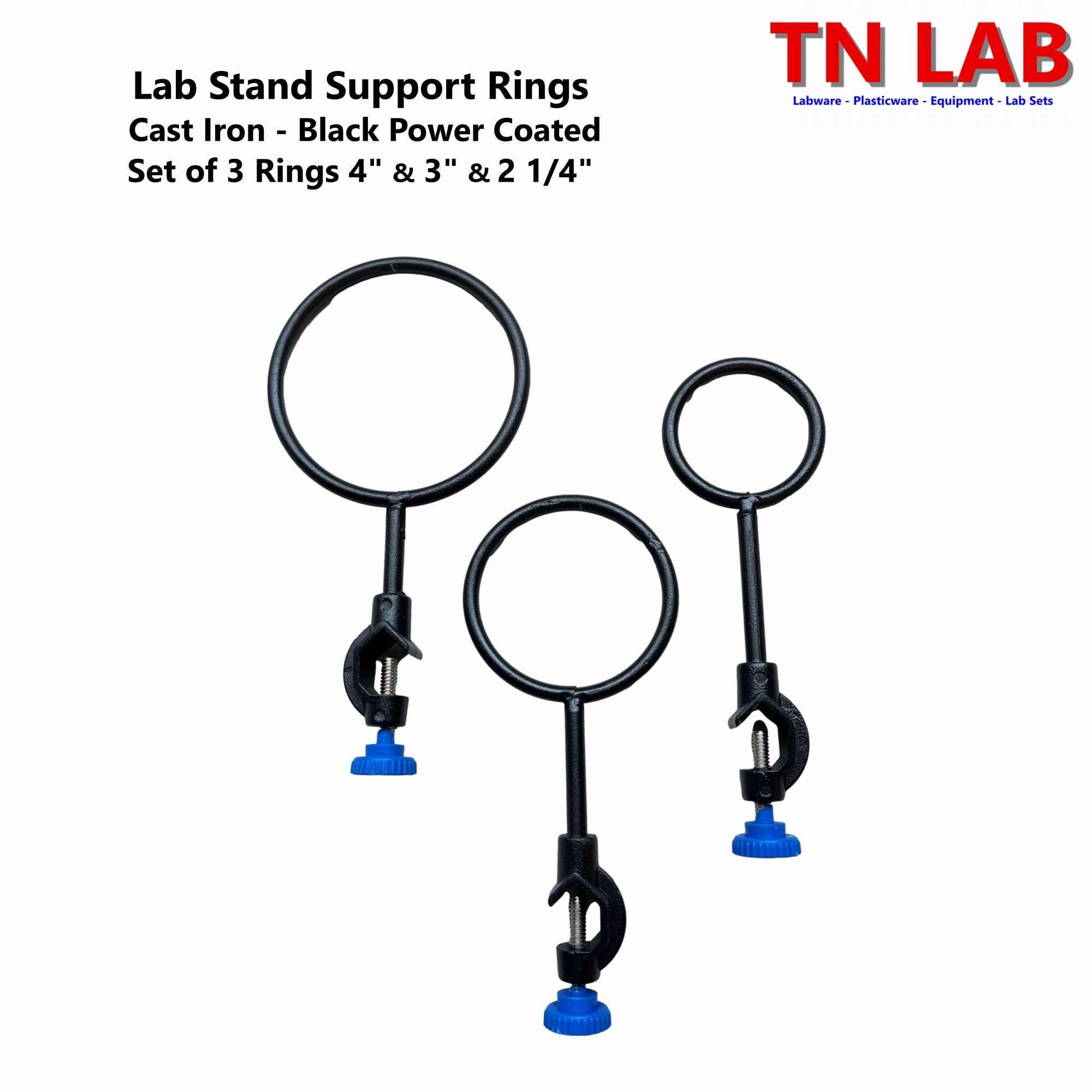 Lab Stand Ring Set 3-Ring Set Coated - TN LAB