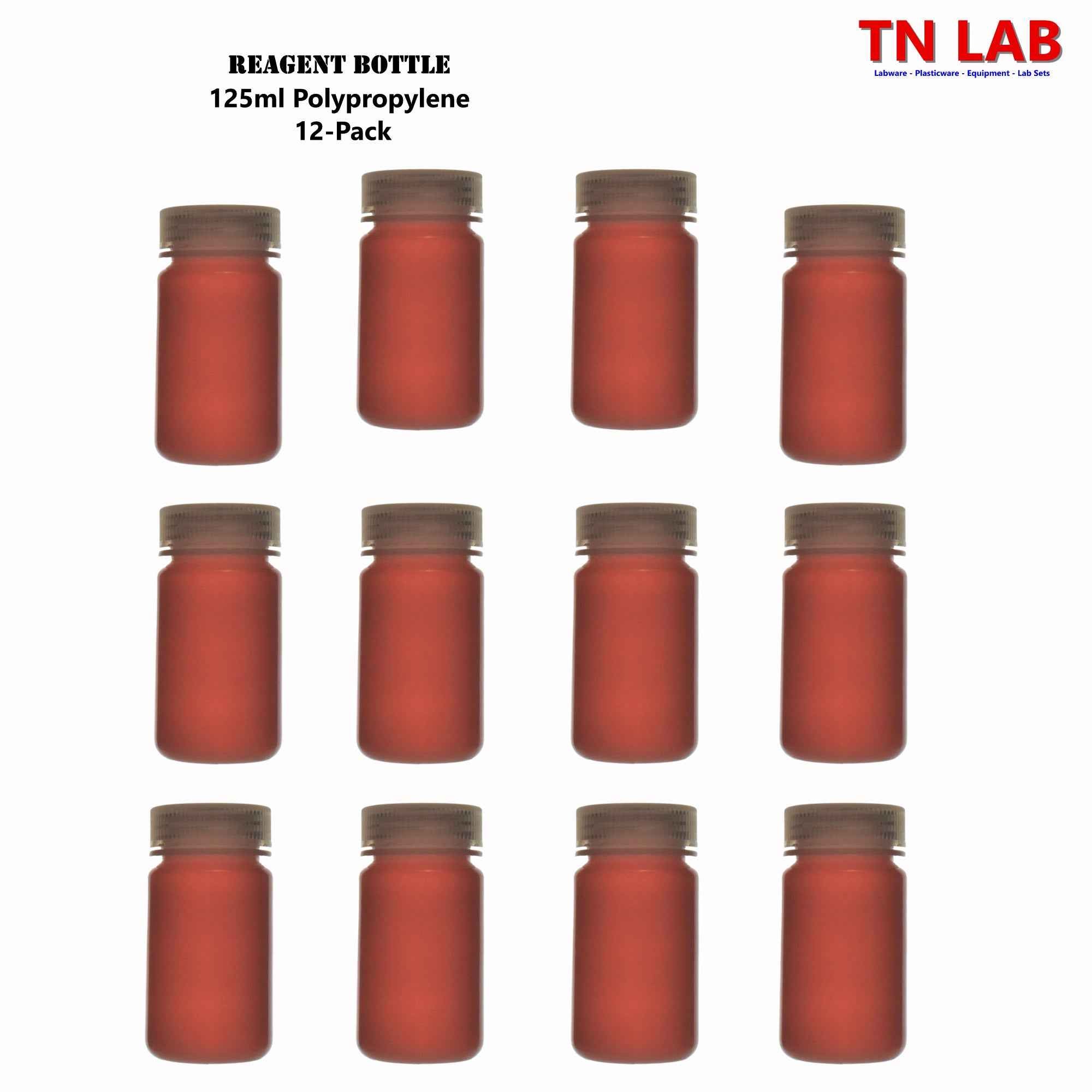 Reagent Wide-Mouth Sample Storage Bottle Polypropylene Plastic 125ml