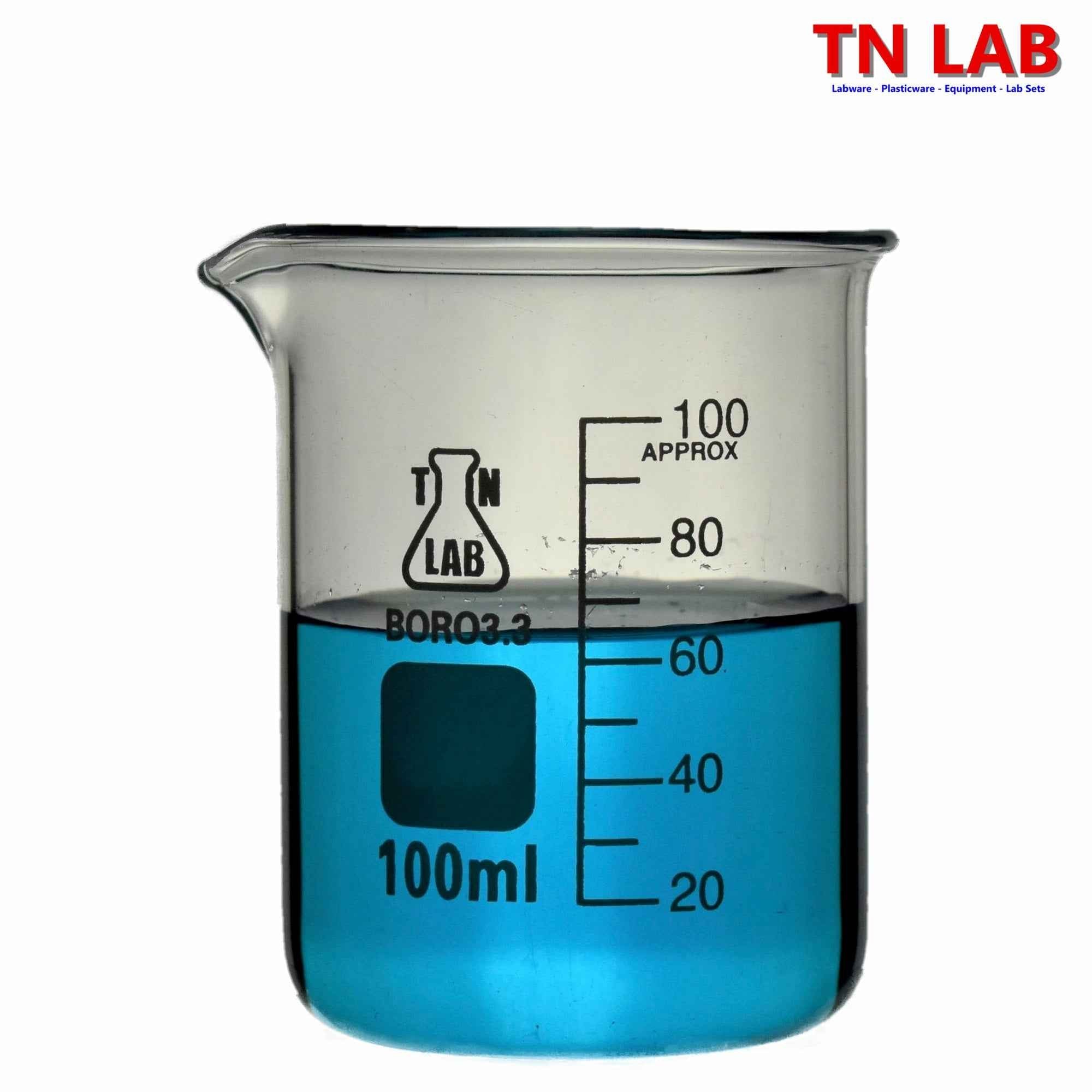 Beaker Borosilicate Glass with Graduations 100ml - TN LAB Supply