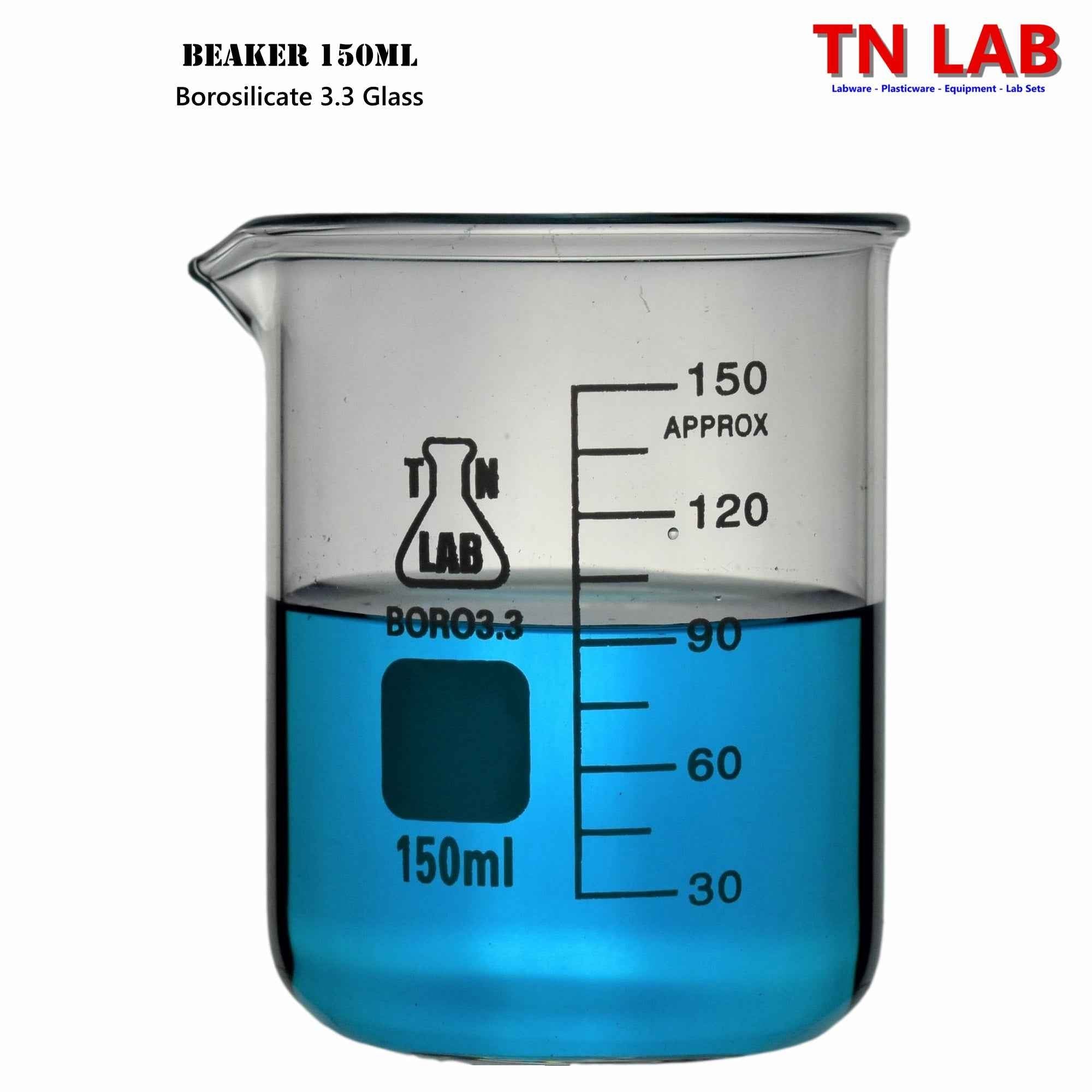 Beaker Borosilicate Glass with Graduations 150ml - TN LAB Supply