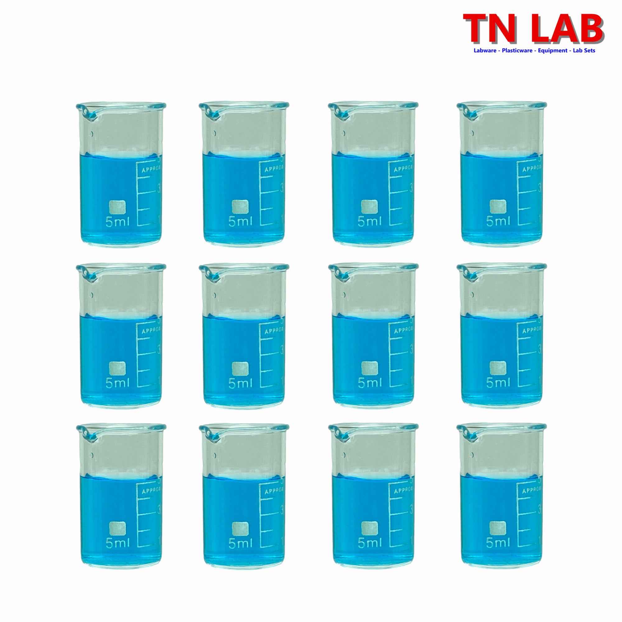 Beaker Borosilicate Glass with Graduations 5ml - TN LAB Supply