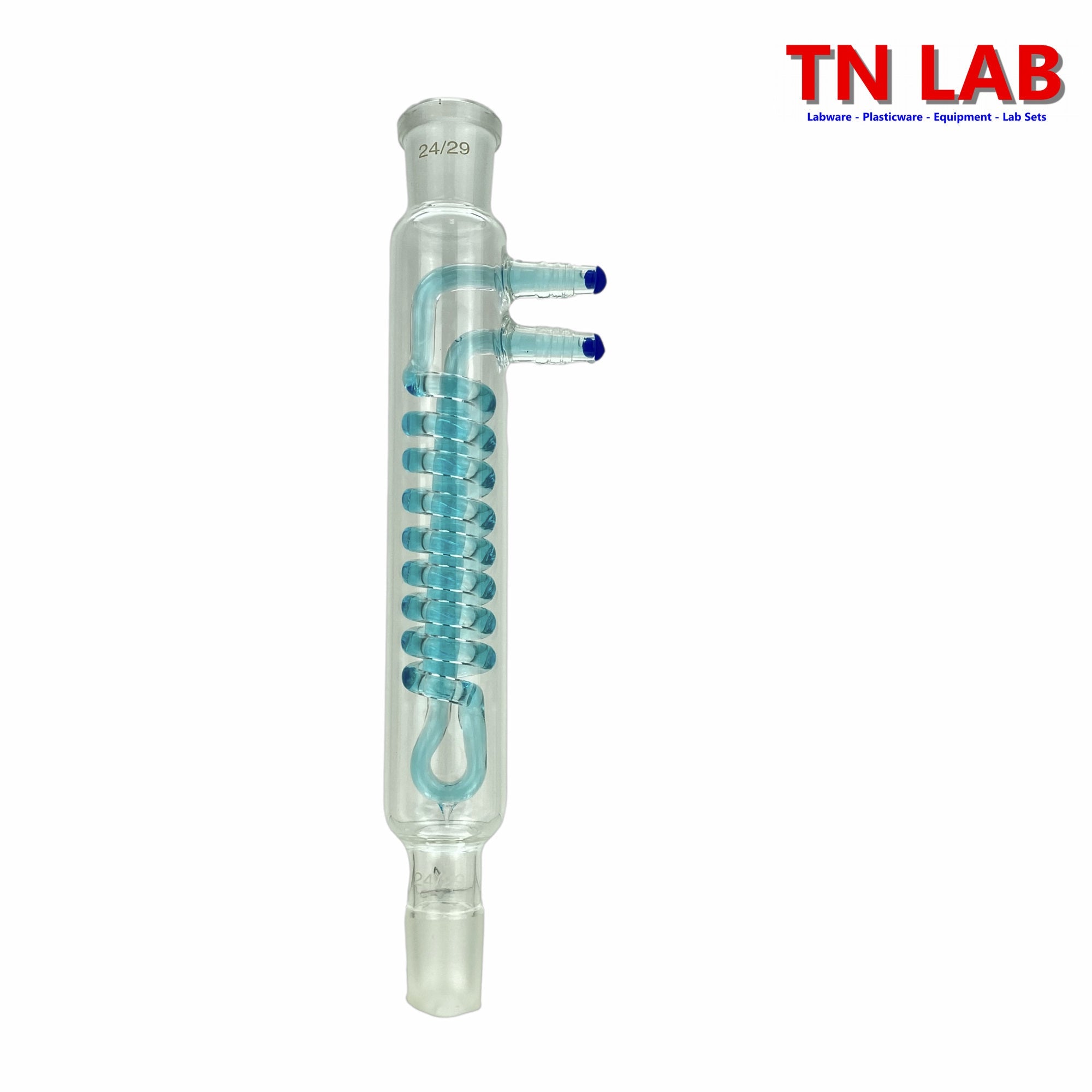 Condenser Dimroth Reflux - 290mm Overall Length - 200mm Active Condenser - Borosilicate Glass - TN LAB Supply