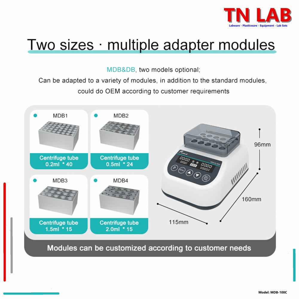 Dry Bath Incubator MDB - 100C Mini - TN LAB Supply