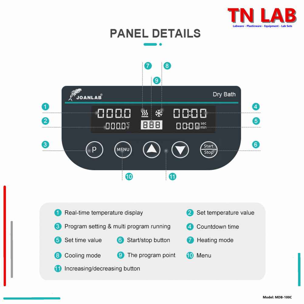 Dry Bath Incubator MDB - 100C Mini - TN LAB Supply