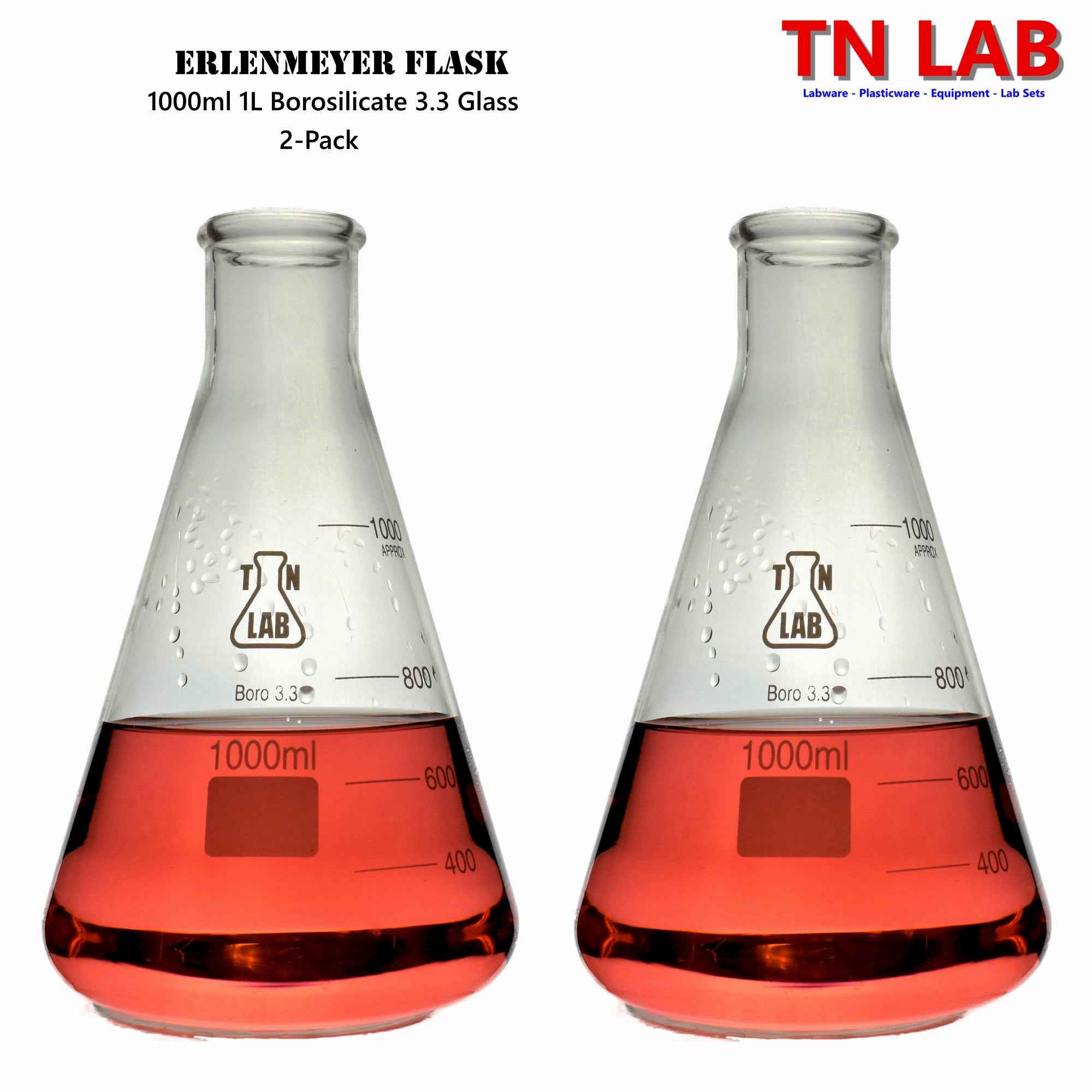 Erlenmeyer Conical Flask Family - TN LAB Supply
