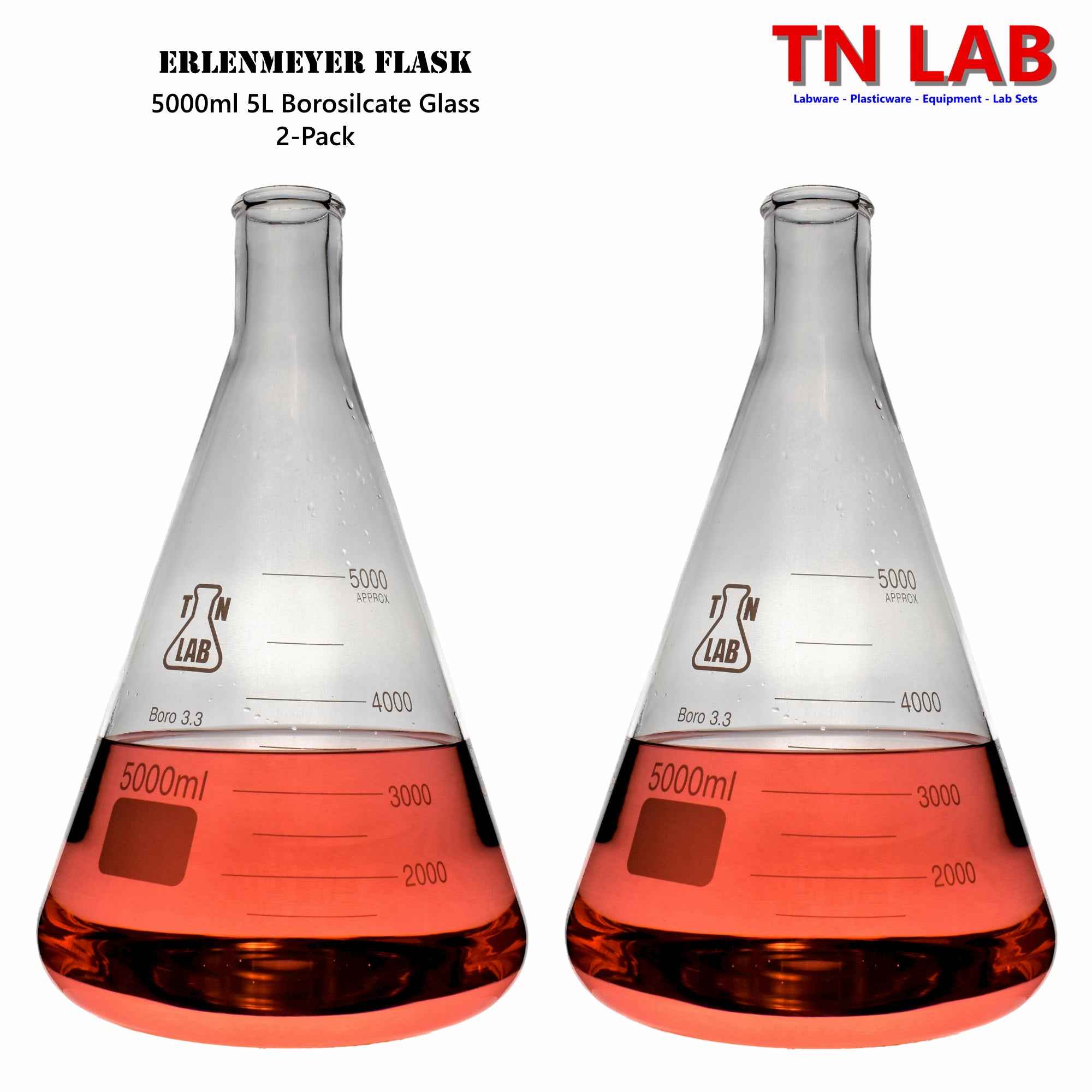 Erlenmeyer Conical Flask Family - TN LAB Supply