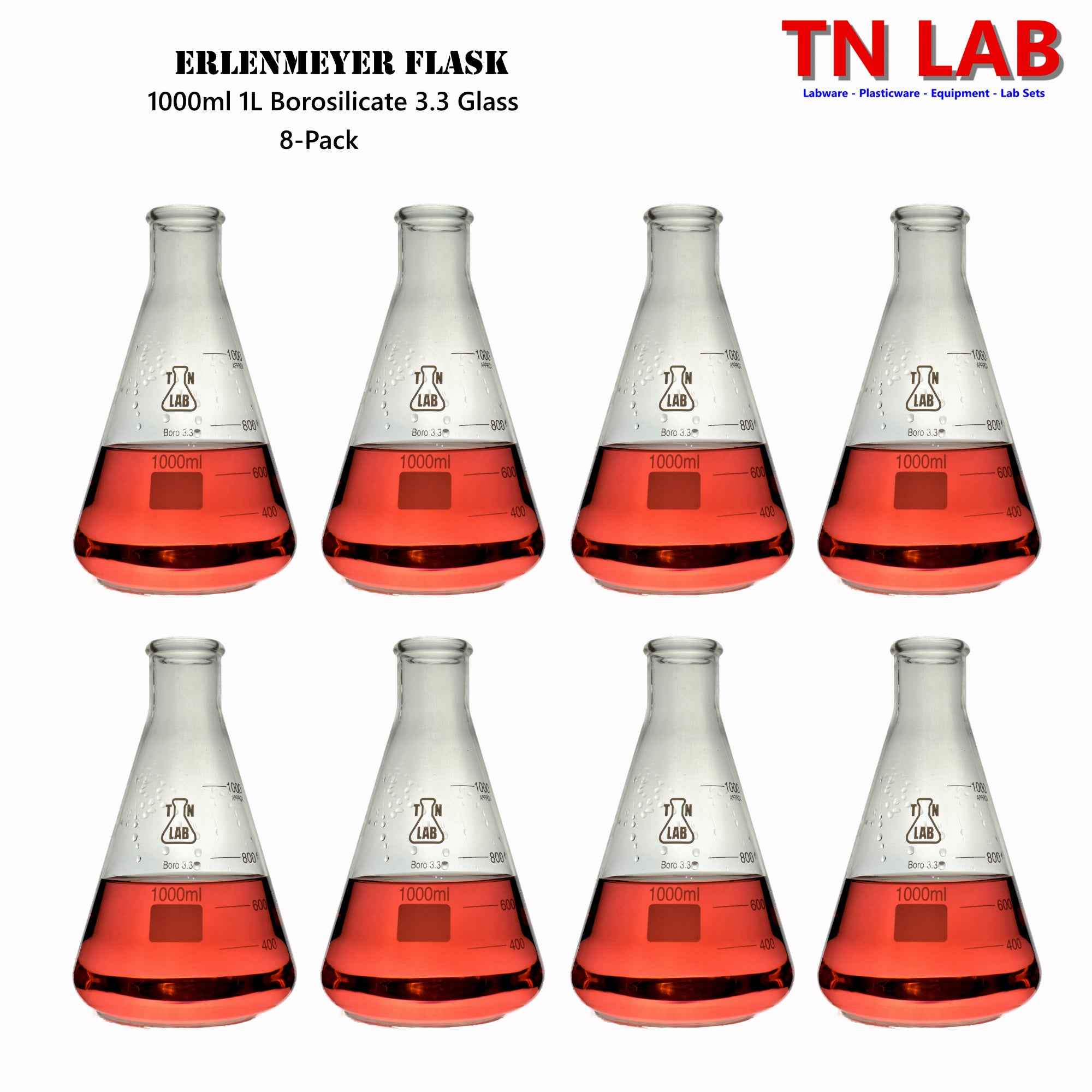 Erlenmeyer Conical Flask Family - TN LAB Supply