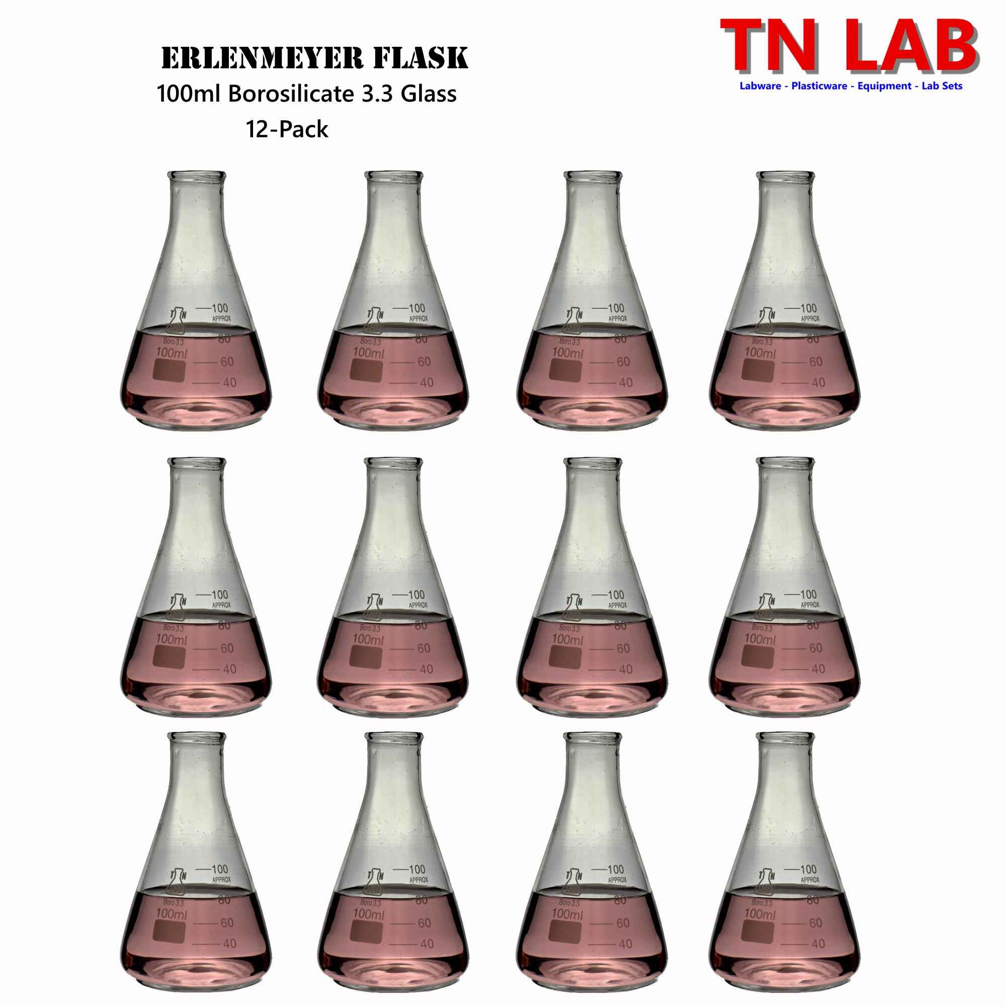 Erlenmeyer Conical Flask Family - TN LAB Supply