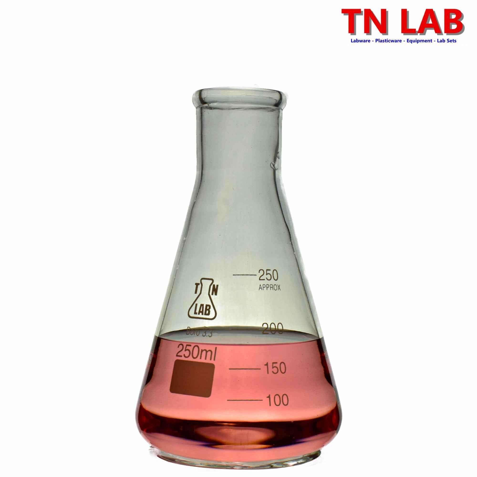 Erlenmeyer Flask Borosilicate Glass Conical Flask 250ml - TN LAB Supply
