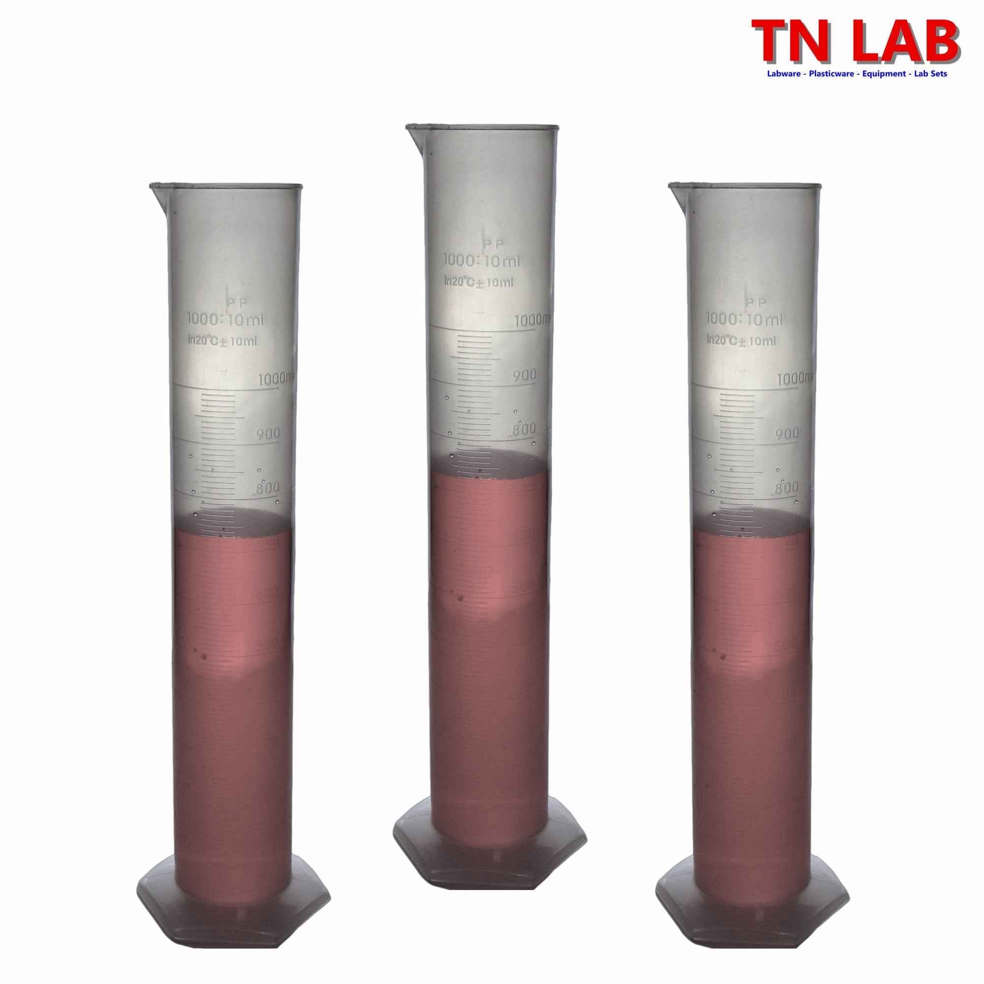 Graduated Measuring Cylinder Polypropylene 1,000ml 1L - TN LAB Supply