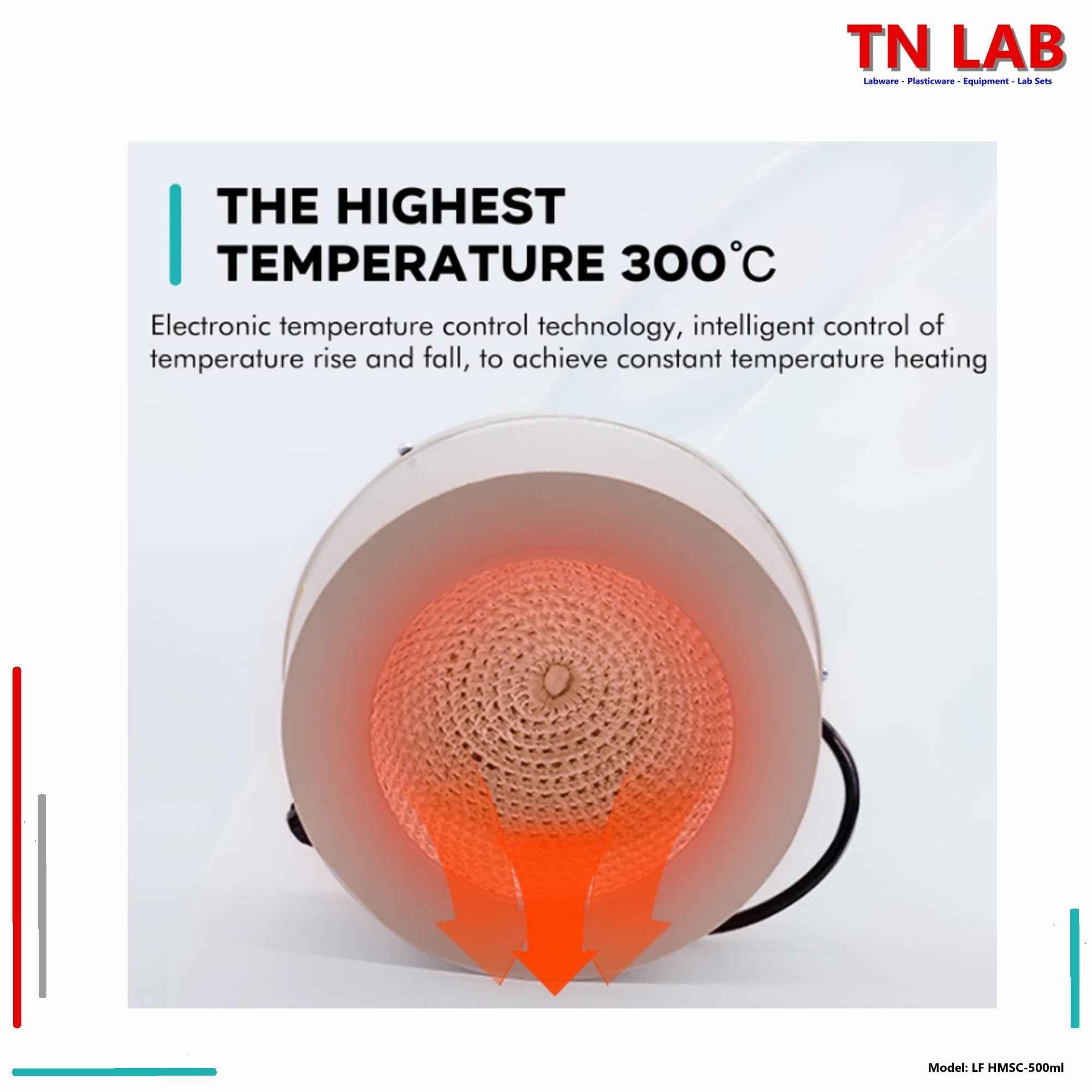 Heating Mantle HMSC 500ml Digital Heat Control and Digital Magnetic Stirrer Control - TN LAB Supply