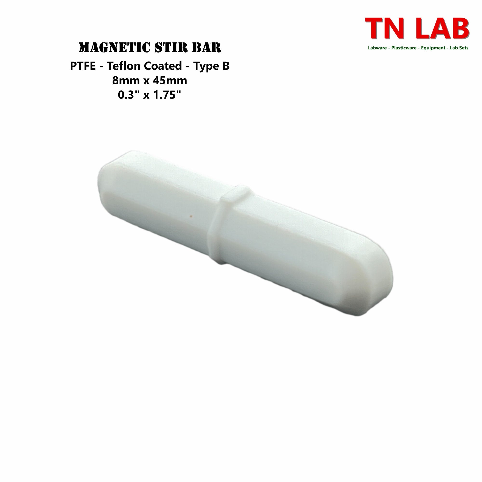 Magnetic Stir Bars SET of 5 PTFE Teflon® Coated Type B Bars - TN LAB Supply