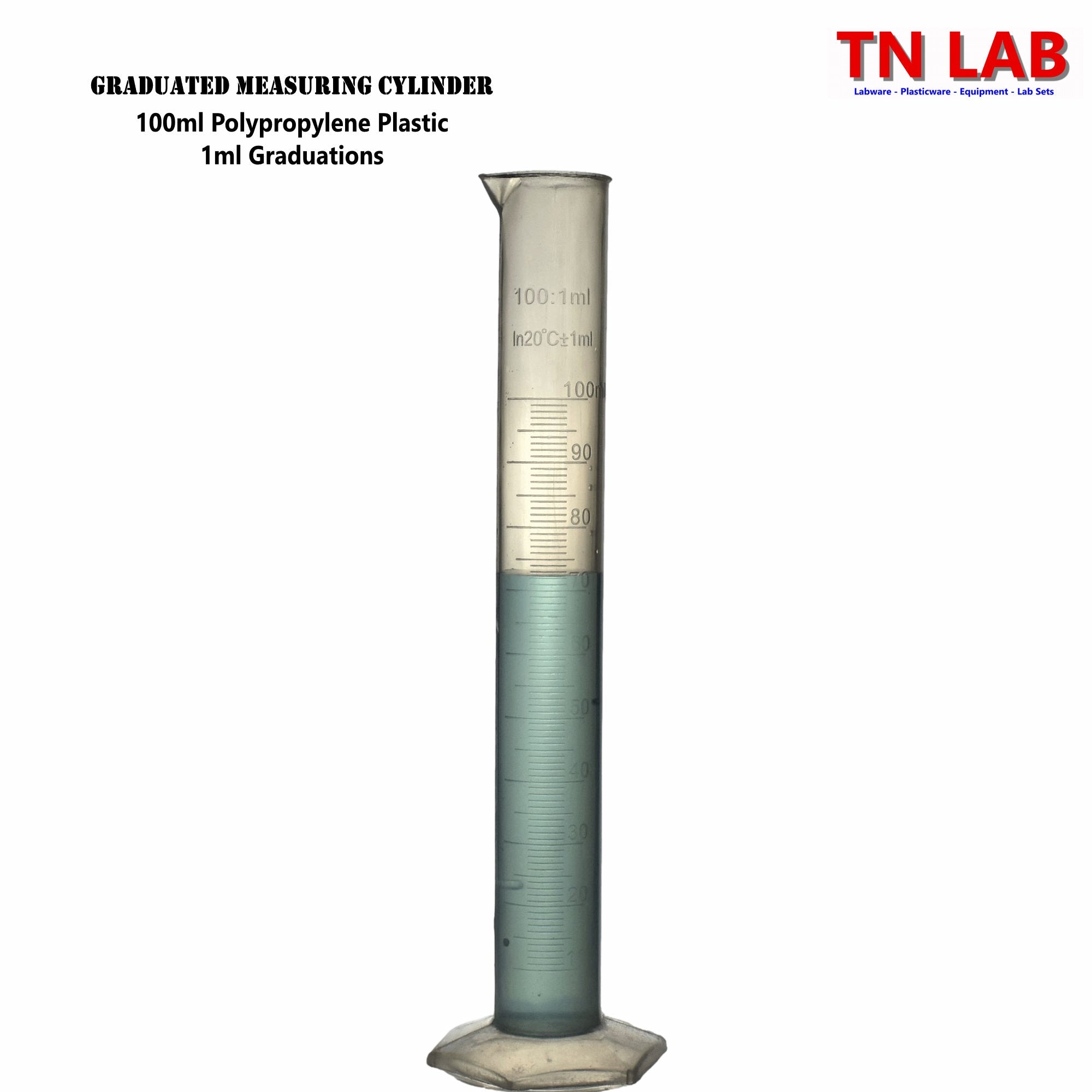 Measuring Cylinder Family Graduated Polypropylene 25ml - 50ml - 100ml - 250ml - 500ml - 1L - TN LAB Supply