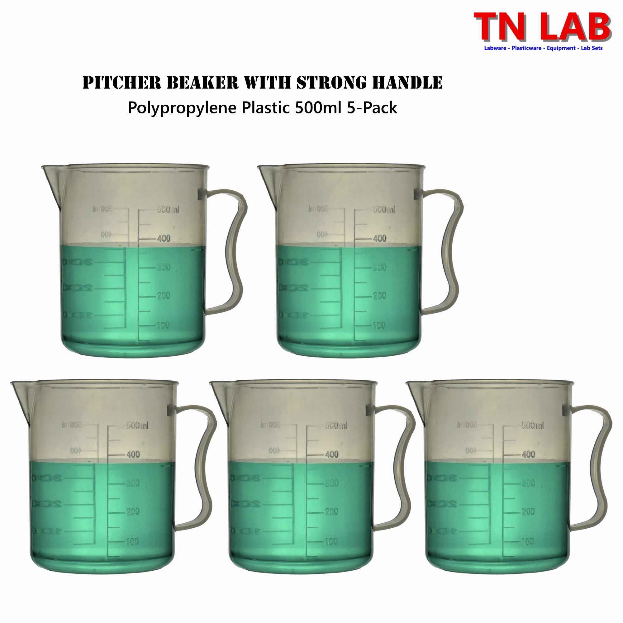 Pitcher Beaker Polypropylene Plastic Family - TN LAB Supply