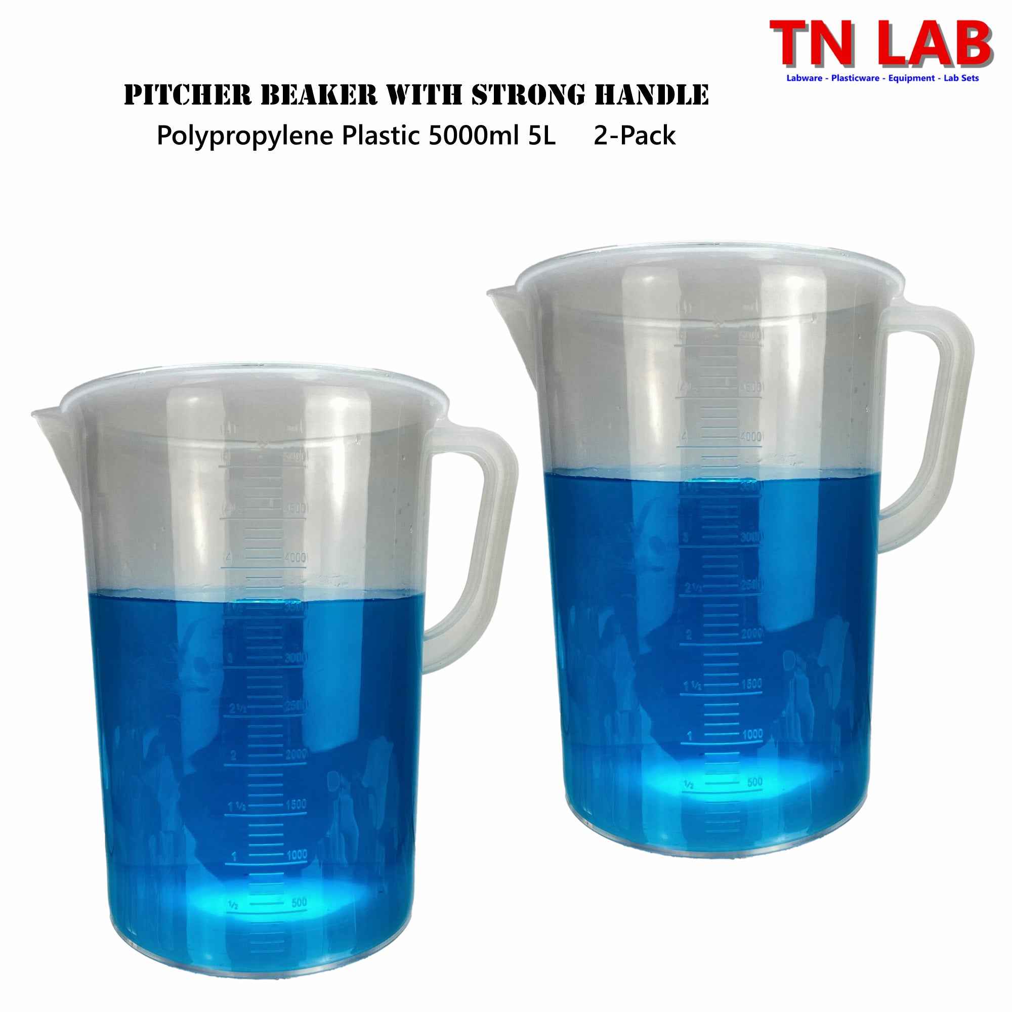 Pitcher Beaker Polypropylene Plastic Family - TN LAB Supply