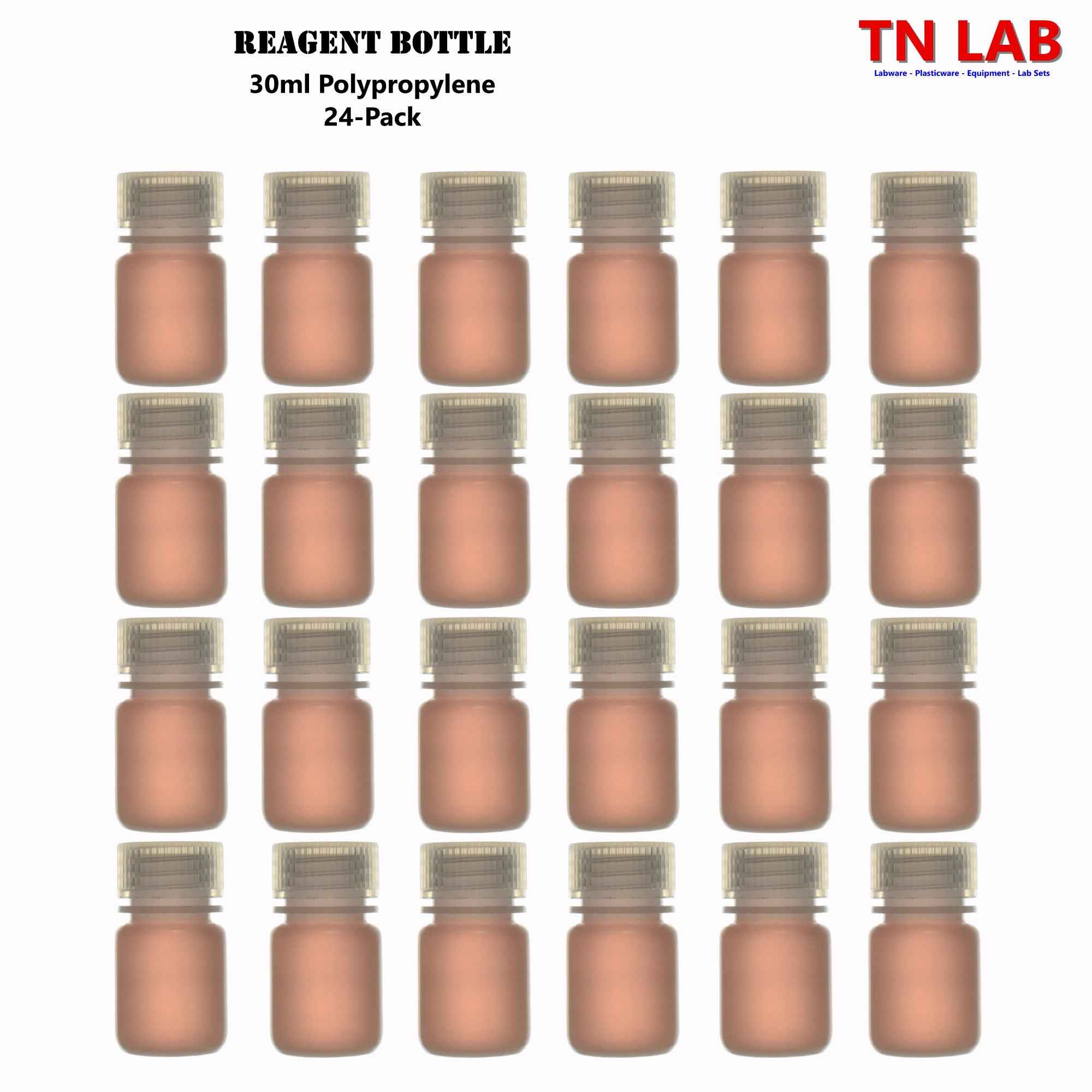 Reagent Wide - Mouth Sample Storage Bottle Polypropylene Plastic 30 ml 1oz - TN LAB Supply