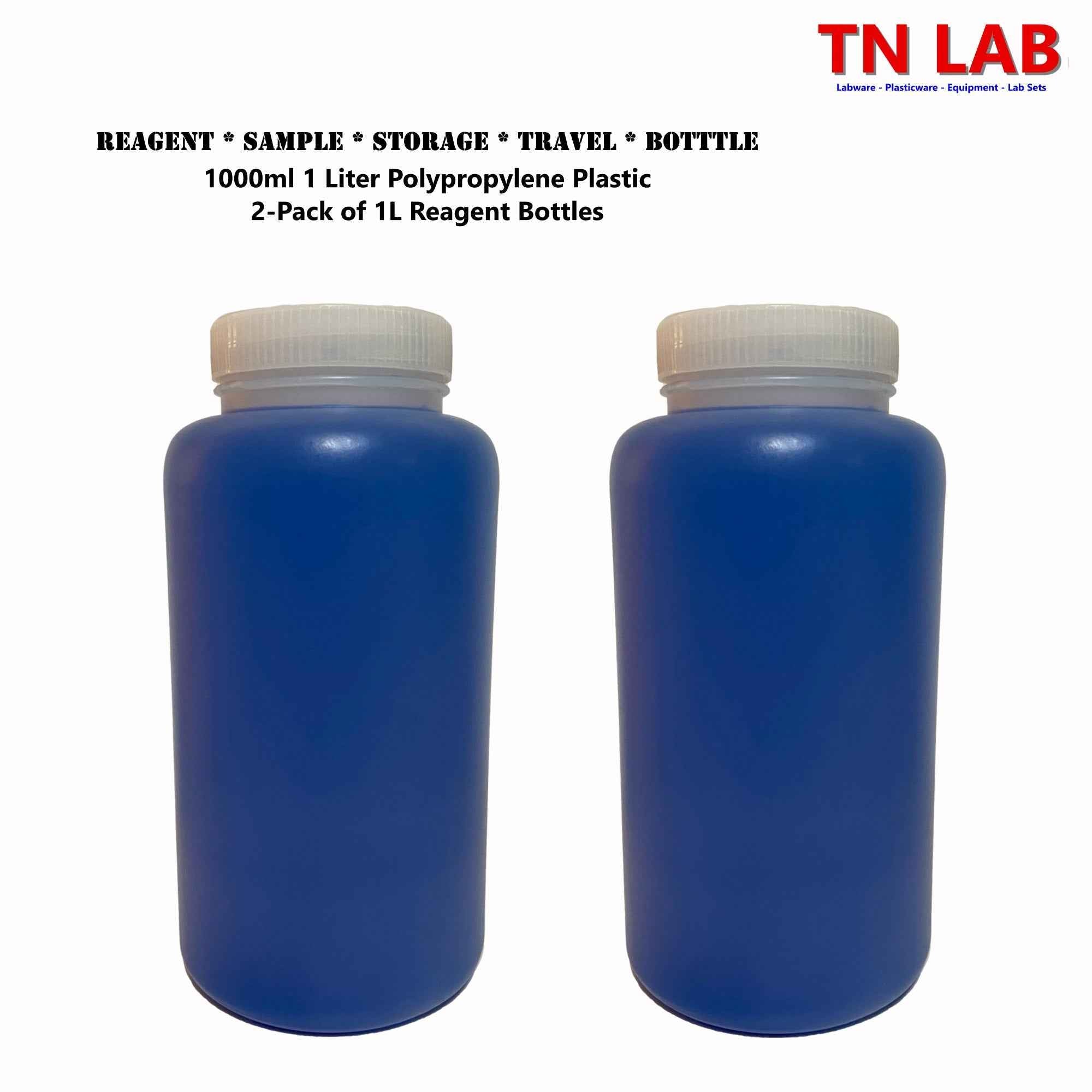 Reagent Wide - Mouth Sample Storage Bottle Polypropylene Plastic Family - TN LAB Supply