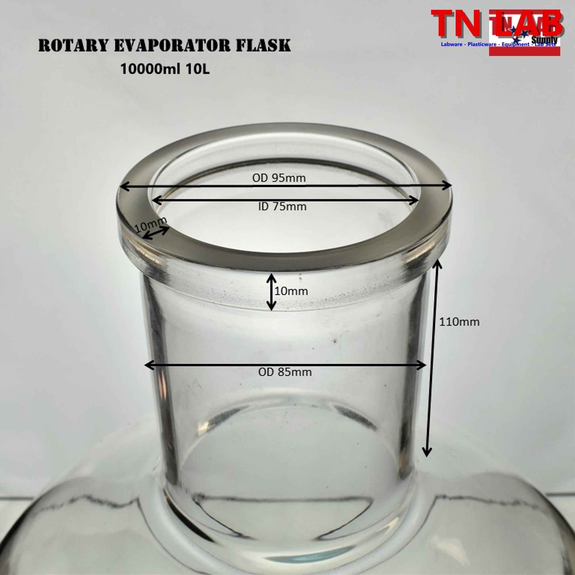 Round Bottom Boiling Flask 10000ml 10L Rotovap Flask Replacement Rotary Flask - TN LAB Supply