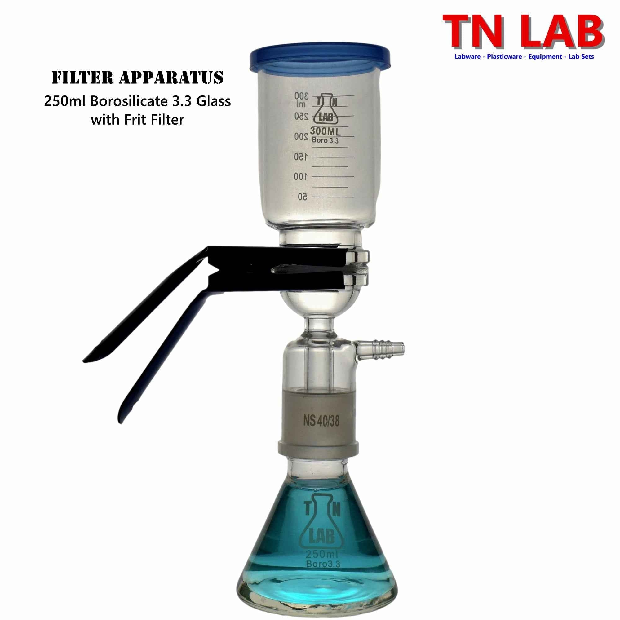 Vacuum Filtration Apparatus Set Frit Filter Borosilicate Glass 250ml - TN LAB Supply