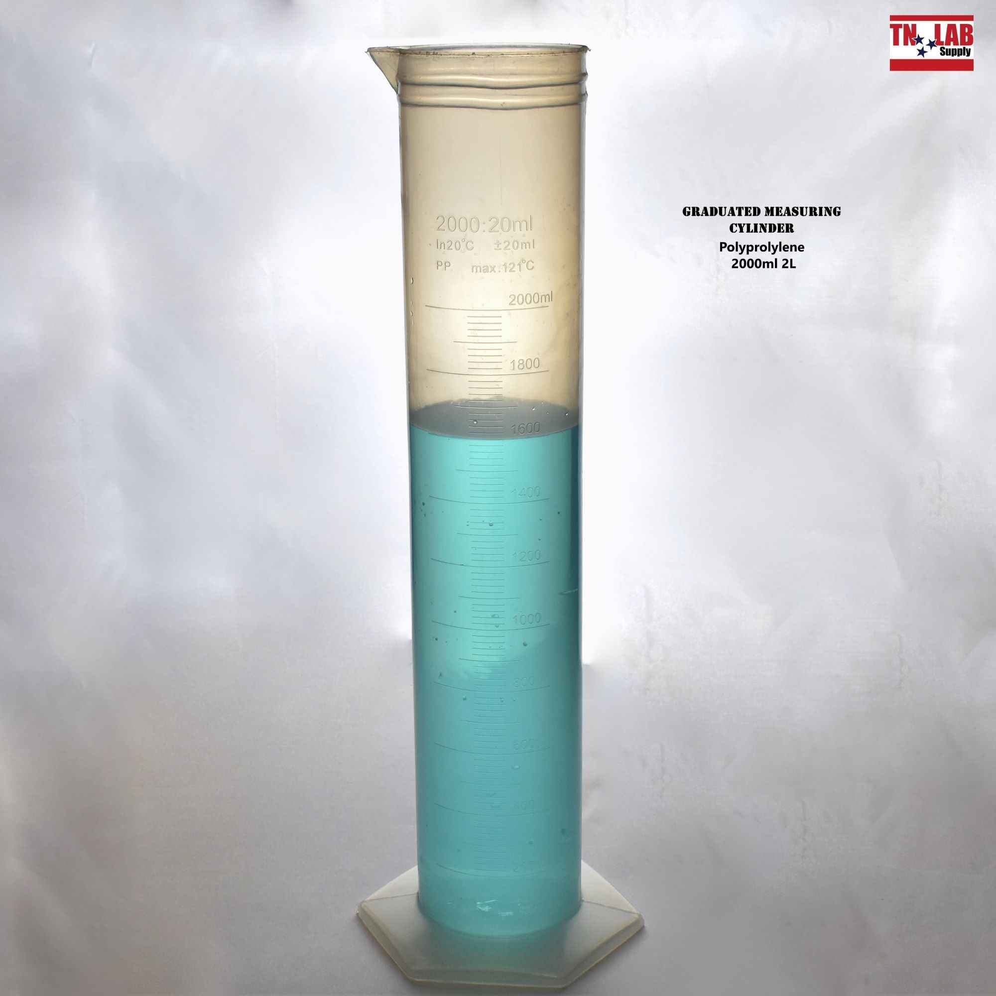 Graduated Measuring Cylinder Polypropylene 2,000ml 2L SECONDS - TN LAB Supply