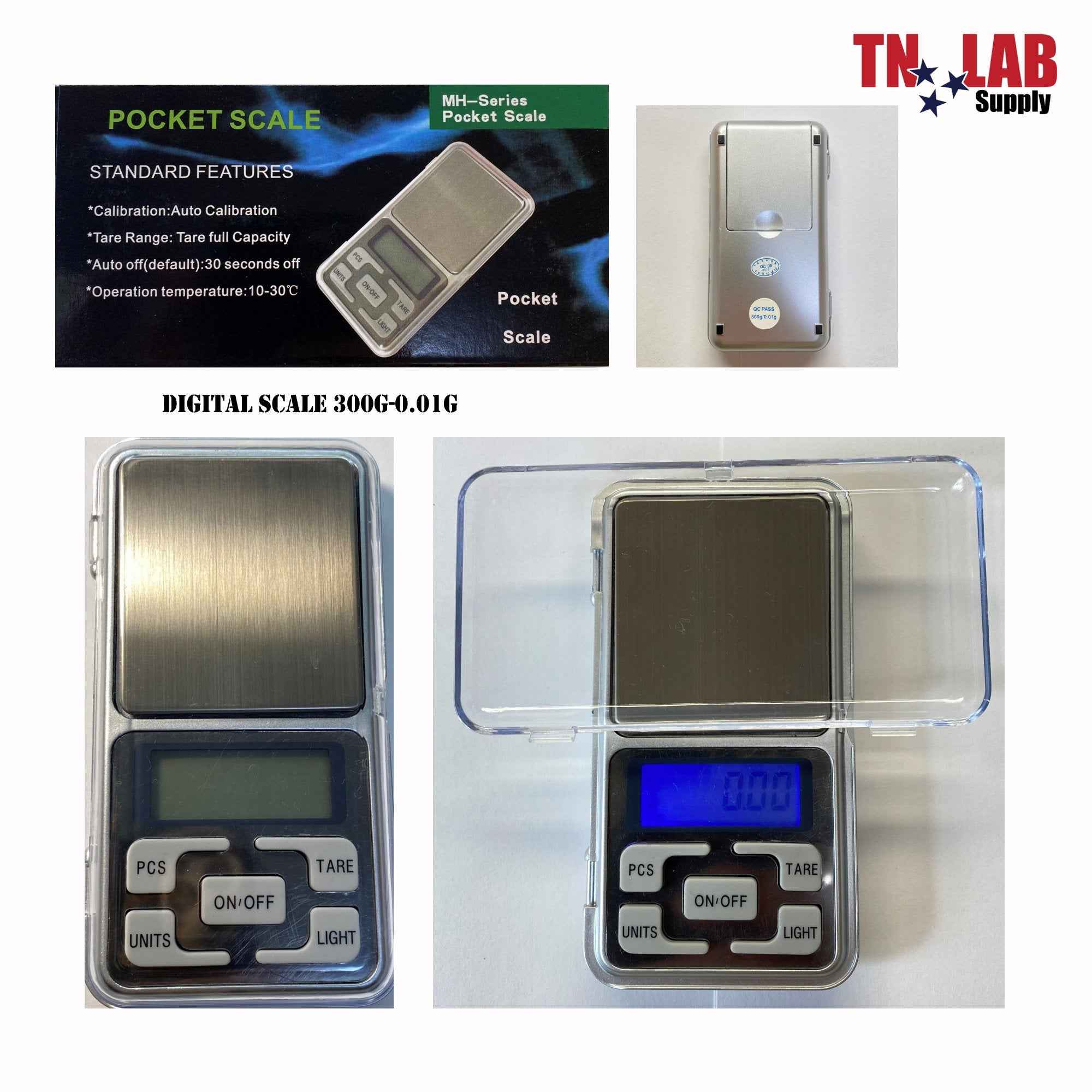 Scale Digital Electronic - 0.01 gram Precision - 300 gram Max - TN LAB Supply