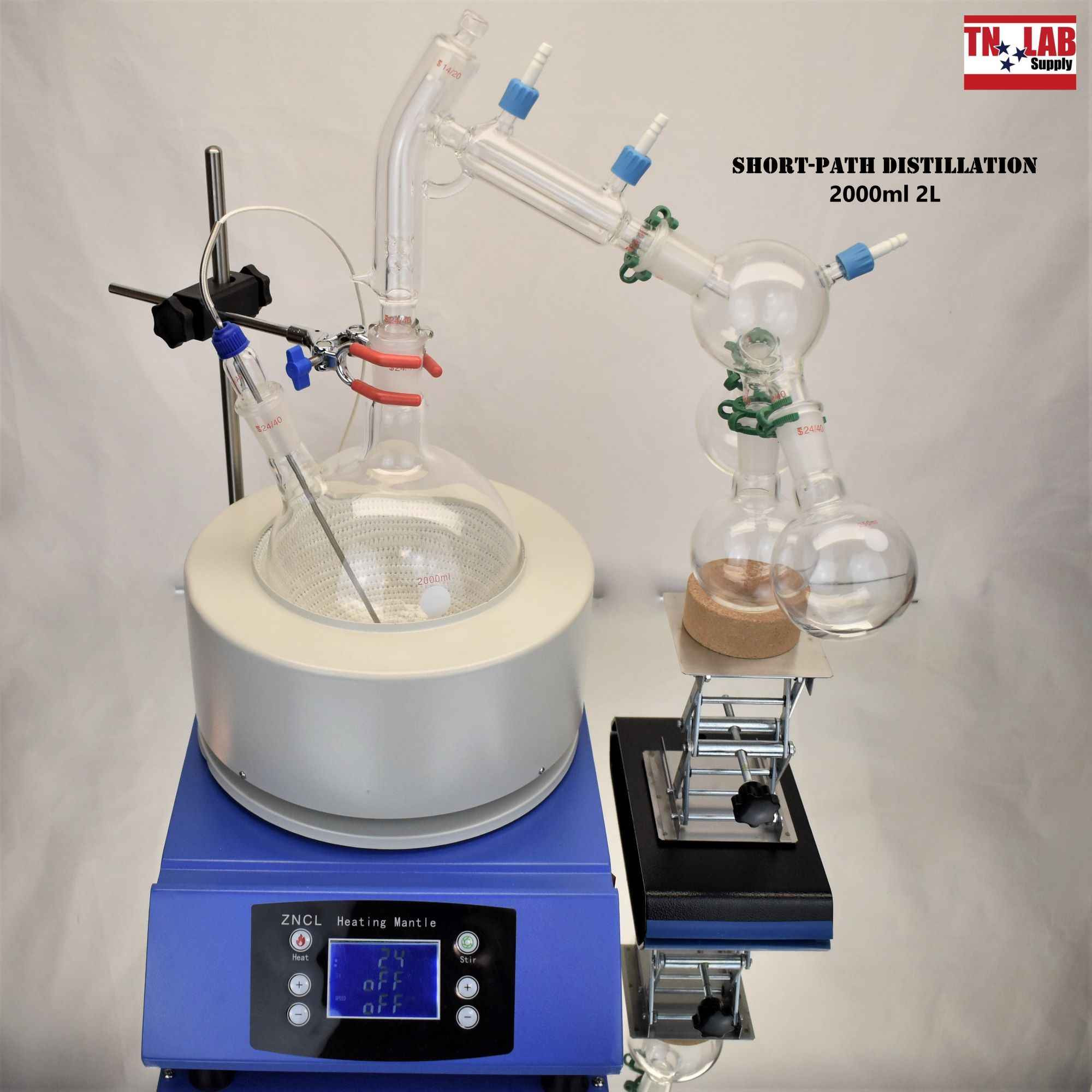 Short - Path Distillation System 2000ml 2L Essential Oil Distillation - TN LAB Supply