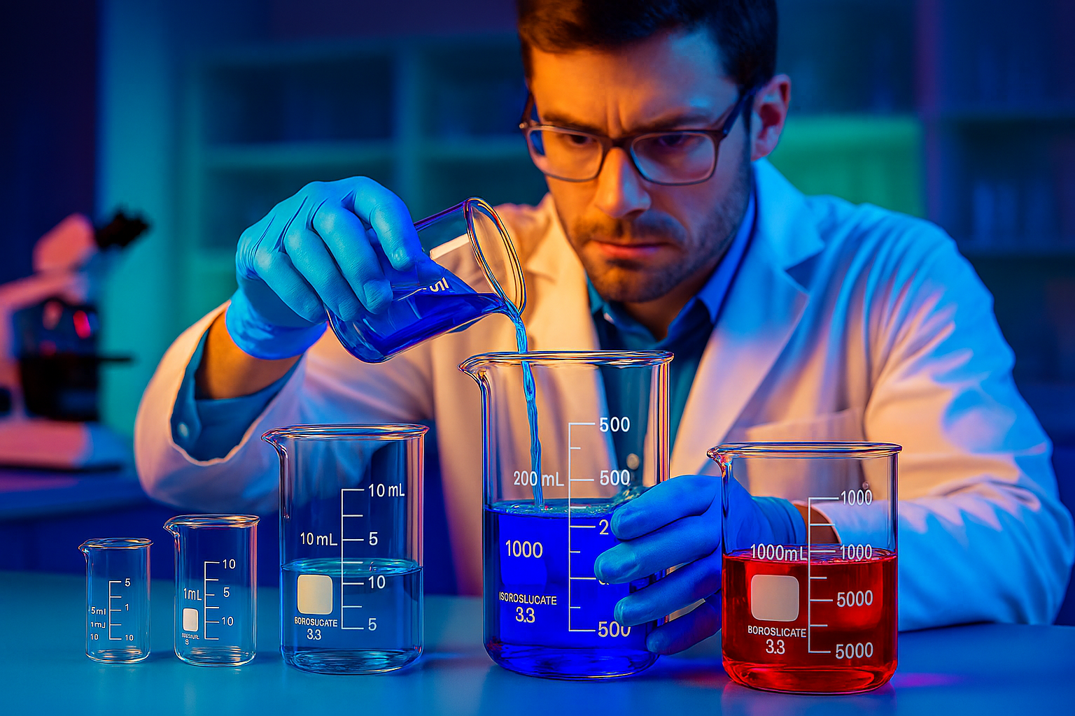 Borosilicate Glass Beakers from 5 mL to 10,000 mL: Essential Lab Glassware