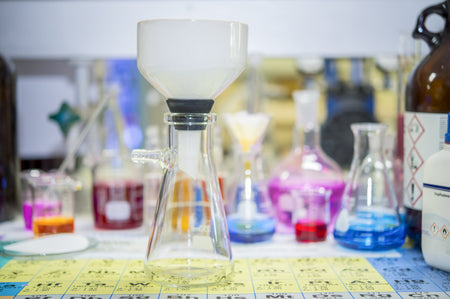 Filter Flask and Buchner Funnel in Lab Setting