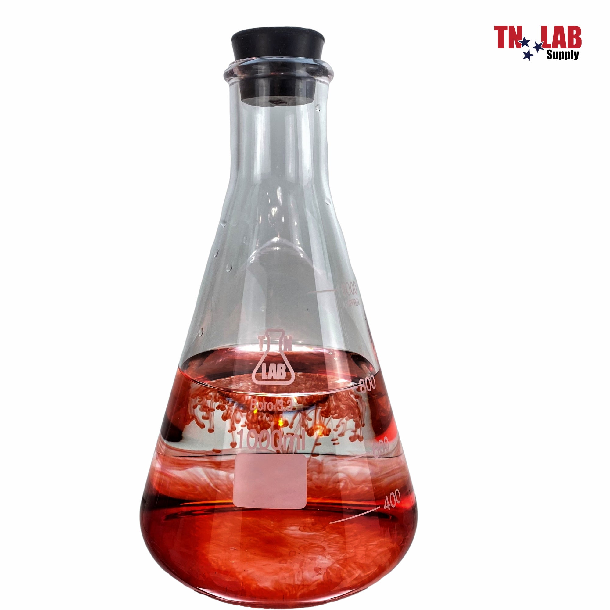 Erlenmeyer Flask with Rubber Stopper - TN LAB Supply