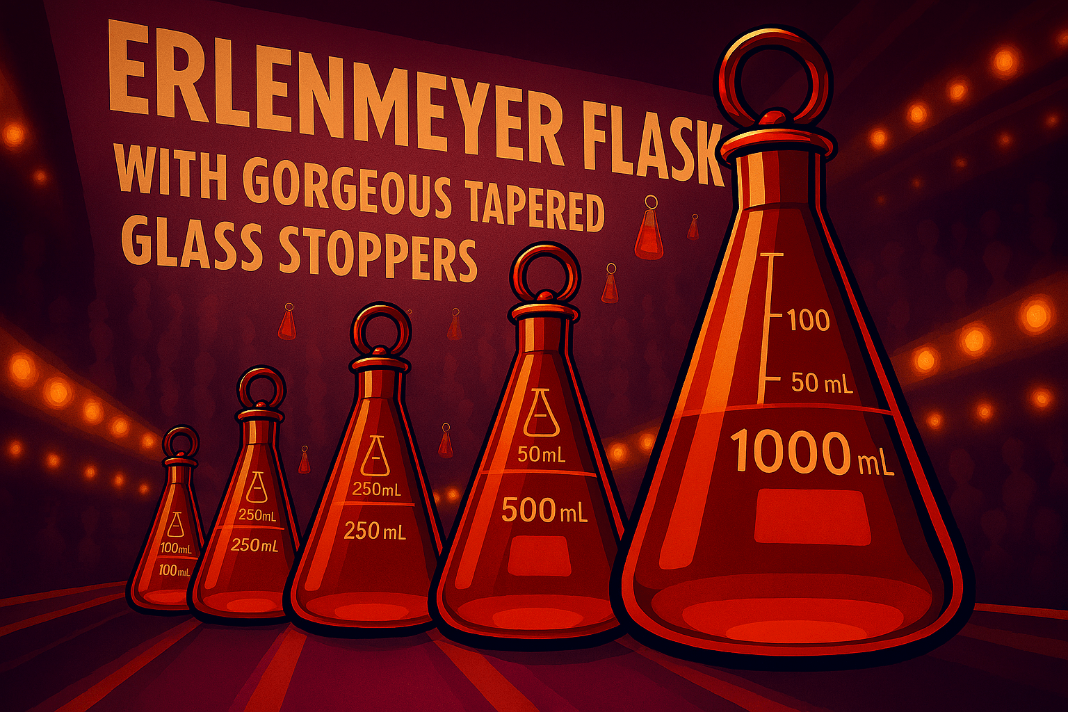 Erlenmeyer Flasks with Jointed Glass Stoppers - TN LAB Supply