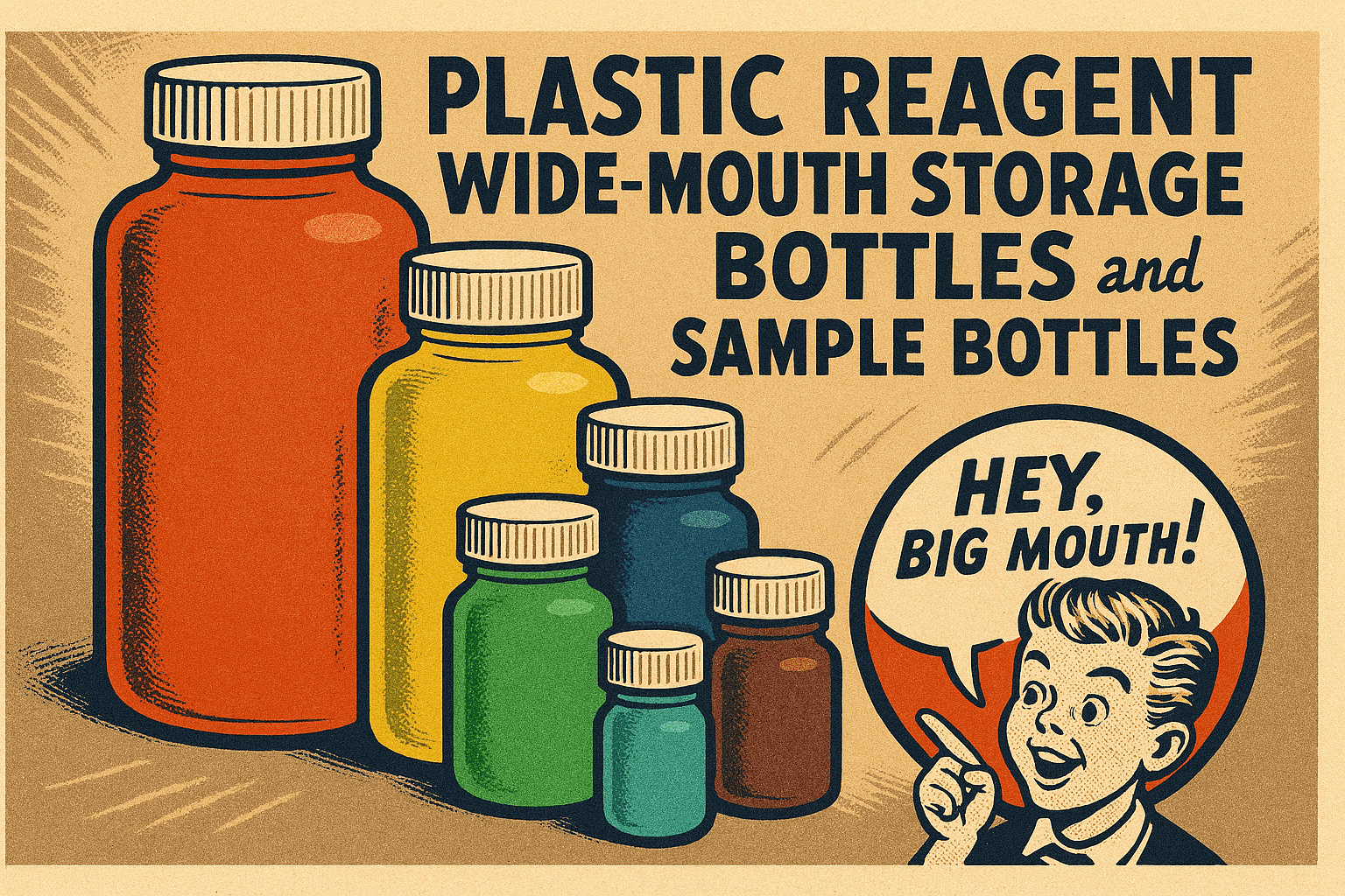 Polypropylene Plastic Reagent Wide-Mouth Storage Bottles & Sample Bottles - TN LAB Supply