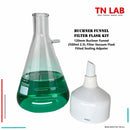 TN LAB Buchner Funnel Filter Vacuum Flask Kit 120mm Buchner Funnel and 2500ml Filter Flask 2.5 Liters Heavy-Wall Borosilicate 3.3 Glass Parts
